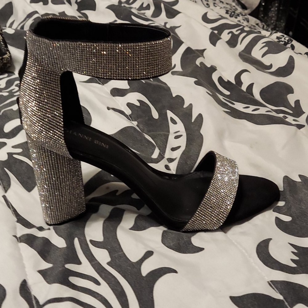 Open toe rhinestone sandals